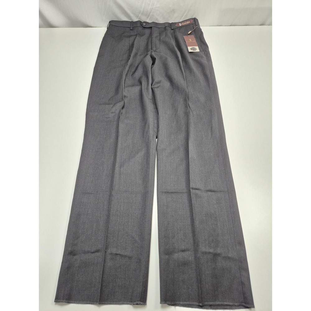 Cianni Cellini Dress Pants Mens 38x36 Gray Wool Pleated Super Gab Classic NWT